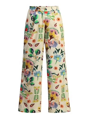 VERO MODA Women's Straight Fit High-Rise Multicolor Pants