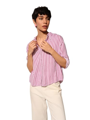 ONLY Women Regular Fit Pink Shirt