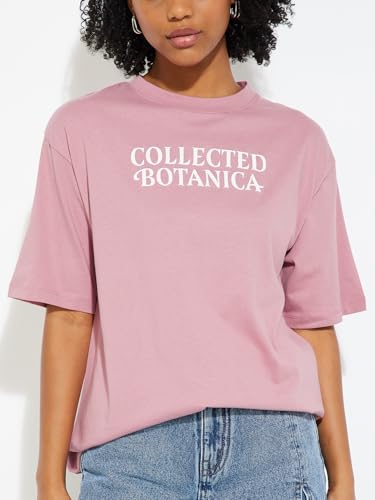 Max URB_N Women Oversized Back Printed T-Shirt (Pink_XS)