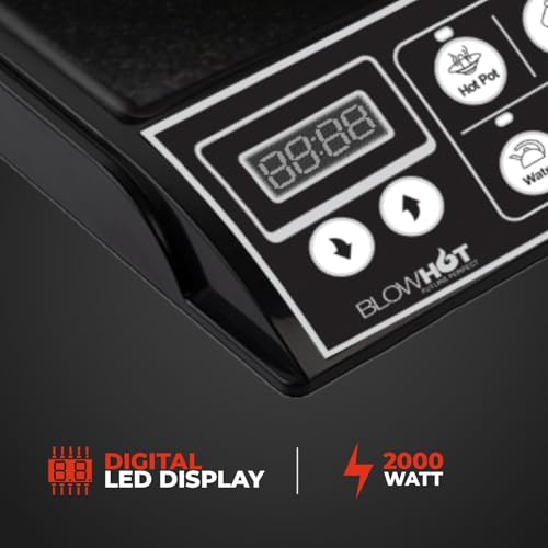 BLOWHOT A9 Induction Cooktop Pack of 2 | 2000 Watt Push Control Basic Cook Top | Fast Heating Electric Induction Stove | 1 Year Warranty on Coil, PCB & Fan | Black