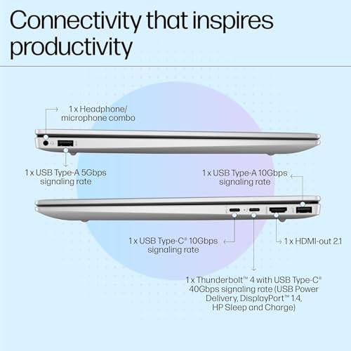 HP Pavilion Plus, Intel Core i5-1335U-13th Gen Laptop, (16GB LPDDR5x,512GB SSD),IPS, 300 nits, 14''(35.6cm) 2K,Win 11, M365 Basic(1yr), Office Home 24, Silver,1.38kg, 5MP Camera w/Shutter, ew0107TU