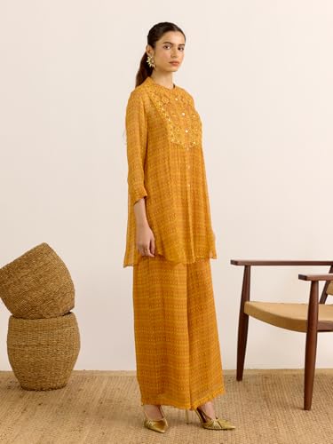 Aarke Ritu Kumar Yellow Mia Kurta With Pant