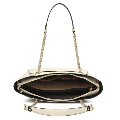 Da Milano Leather White Shoulder Bag for Women