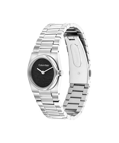 Calvin Klein Ck Unite Qtz Basic Slim Black Tonneau Dial Women's Watch- 25100121