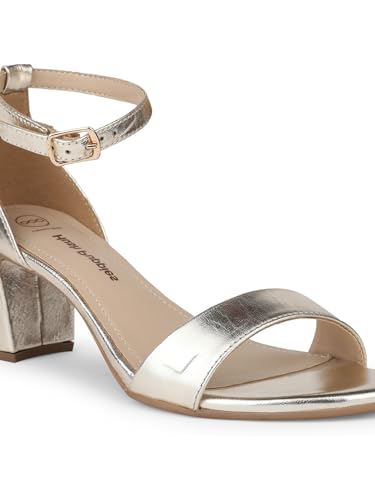 Hush Puppies Block Heel Sandals - Gold (7Uk)