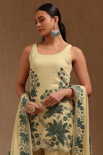 Soch Women's Georgette Salwar Suit Set (EWA5CD22415_Green