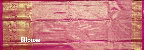 VFCollections Women's Kanchipuram Silk Pure Pattu Sarees With Blouse (Vfc177-5), Multi