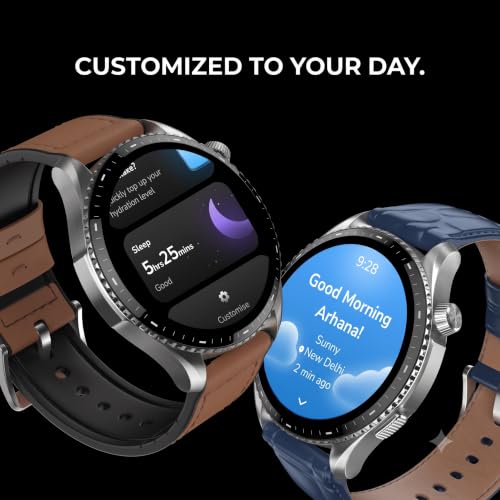 Noise Newly Launched Halo 3 Smart Watch with 1.43” AMOLED Display, 1000 NITS Brightness, Premium Metal Design, Powered by AI Pro, AI Transcription, Morning Briefs, 7-Day Battery (Elite Black)