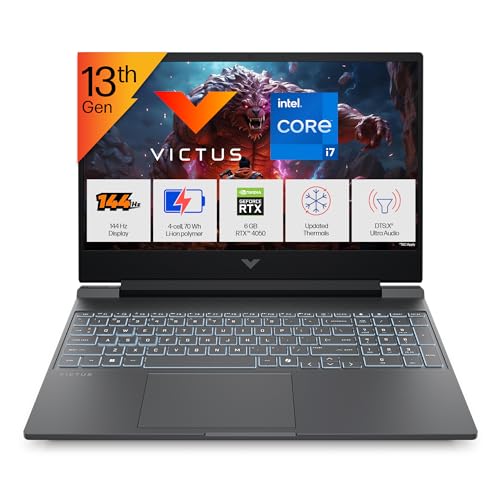 HP Victus,13th Gen Intel core i7-13650HX, 6GB RTX 4050, 24GB DDR5(Upgradeable), 512GB SSD, 144Hz, 300 nits, 15.6''/39.6cm, Win11, Office24, Mica Silver, 2.29kg, fa2531TX, Xbox Gamepass*, Gaming Laptop