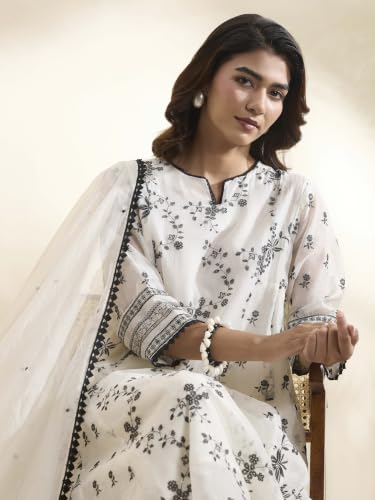 BIBA Solid Cotton Silk Kalidar Festive Kurta Set