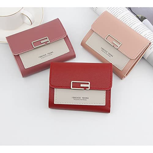 ARURA (LABEL) Women's Flip Top Card Wallet Holds up to 6 Cards Slim and Easy to Fit in Pocket Safety with Button Closure Cash and Coins Wallet (Multi Color)