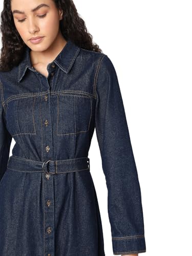 VERO MODA Women Dark Blue Shirt Dress