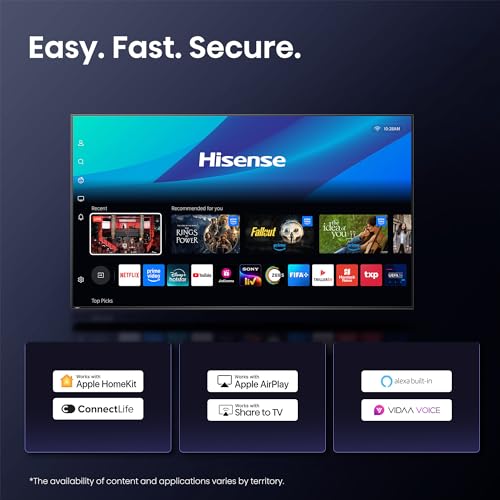 Hisense 126 cm (50 Inches) 4K Ultra HD Smart QLED TV | 48W Powerful Speakers | Dolby Atmos & HDR10+ | ALLM, VRR & Game Mode and Cricket | AI 4K Upscaler | VIDAA OS | 50E75Q (Black)