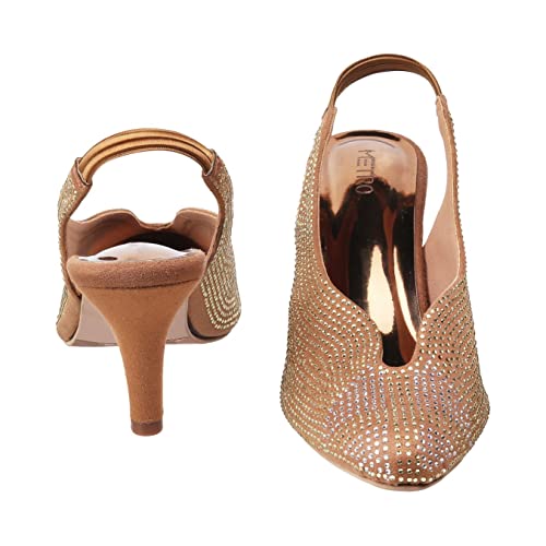 Metro Womens Synthetic Gold Sandals (Size (3 UK (36 EU))