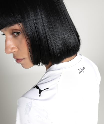 Puma Women's Regular Fit Jerseys (781081_White-Black