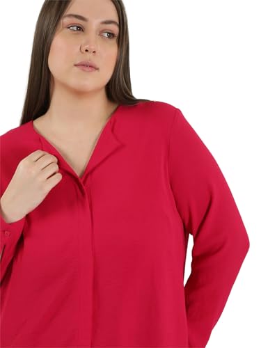 VERO MODA Curve Women's Regular Fit Pink Shirt