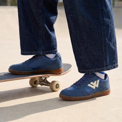 WALKAROO Men's Retro Casuals - ONG97005 Teal Blue