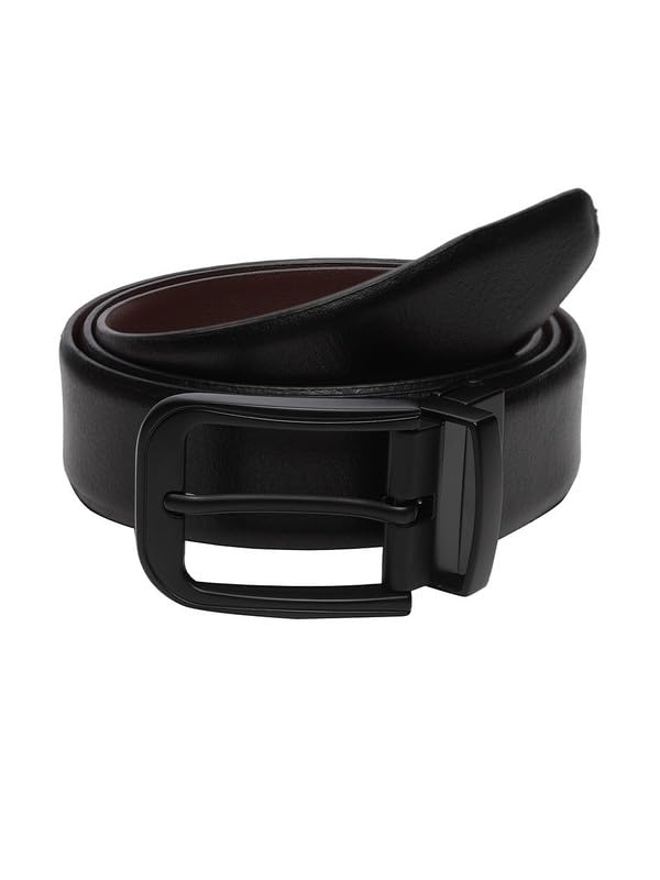 TEAKWOOD LEATHERS Leather Men Reversible Adjutable, Regular Fit for Jeans Office, Outdoor All Occasion Men’s Leather Belt | T_BT_555_DM_BlBr42