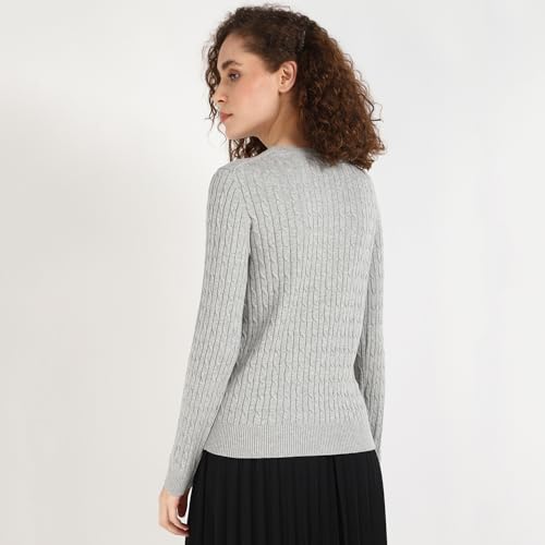 Tommy Hilfiger Womens Grey Color Sweater (XL)