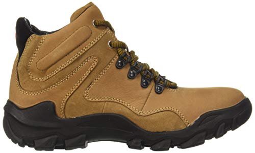 Lee Cooper LC1657BR Men's Leather High Ankle Boots | Stylish Lace-Up Design | Cushioned Insole for Comfort | Durable & Trendy for Everyday Wear_40EU_6UK