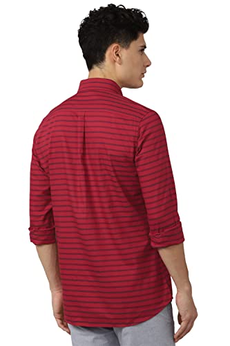 Van Heusen Men's Slim Fit Shirt (VSSFWSLF129356_Red