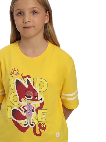 VERO MODA Girl Regular Fit Yellow Tshirt