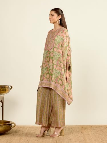 Aarke Ritu Kumar Green Aroma Kurta With Pant And Camisole Co-Ord Set