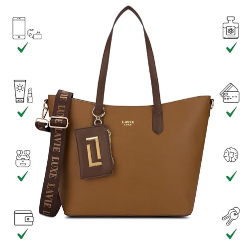 Lavie Luxe Women's Duo Hailey Tote Handbag for Women | Tote Bag for Work | Ladies purse | Stylish Shoulder Bag | Ladies Gift