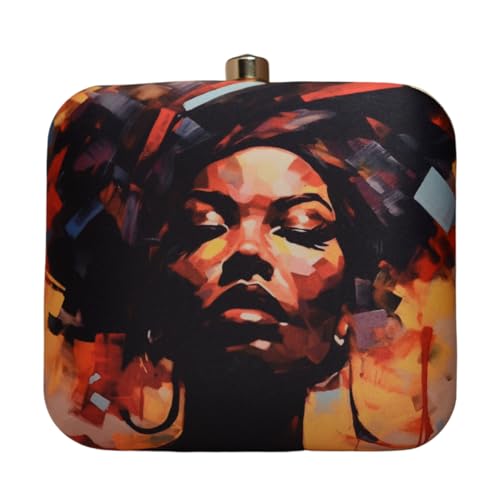 Artklim Afro Women Portrait Printed Clutch