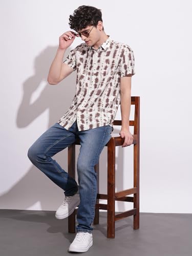 Being Human White Regular Fit Regular Collar Men's Shirt Clothing