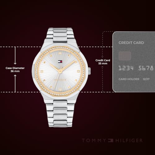 Tommy Hilfiger Quartz Silver Dial Stainless Steel Strap Watch for Women