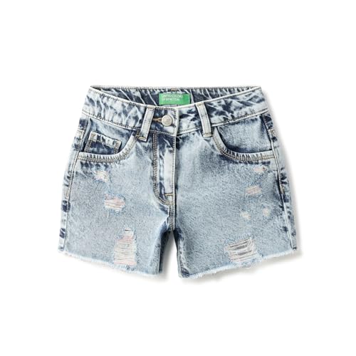 United Colors of Benetton Girl's Shorts (25P4DENC0908I901_Blue