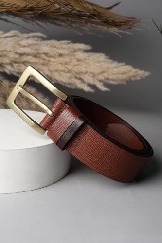 Allen Solly Men Brown Textured Casual Belt