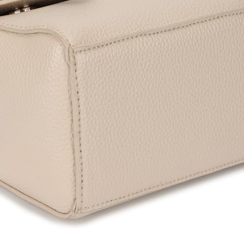 Fastrack Monochrome Muse Satchel | Faux-Leather Women’s Handbag in White & Black | Buckle-Flap Design with Dual Carry Options & Multi-Compartment Interior