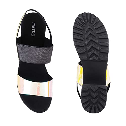 Metro Women Orange Sandals EU/34 UK/2, (33-977)