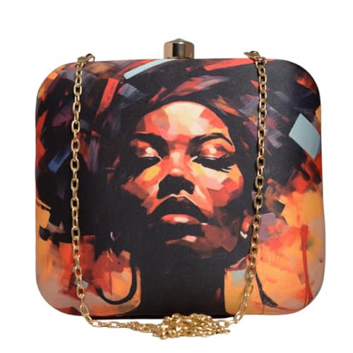 Artklim Afro Women Portrait Printed Clutch