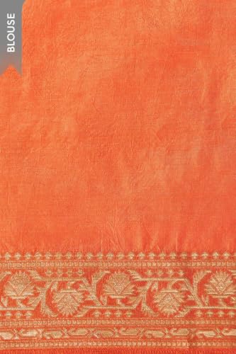 Orange Woven Pure Viscose SareeWith Unstitched Blouse( SAPP02AE1641-Orange)