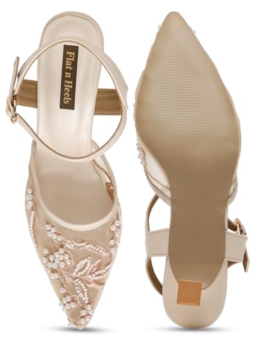 Flat n Heels Womens Beige Pumps FnH 1065-BG