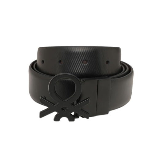 United Colors of Benetton Reversible Leather Belt For Men Loring - Black + Choco | Prong Closure Buckle | Ideal Gift For Men | Size Xl - 110Cm