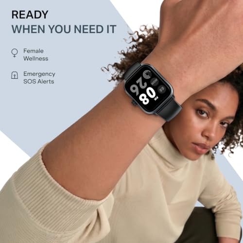 boAt Storm Blaze Smartwatch in Premium Metal Finish with Advanced BT Calling, Functional Crown, 1.83'' (4.64 cm) HD Display, IP68 Waterproof, HR, Sleep, Stress & SPO₂ Tracking, SOS (Active Black)