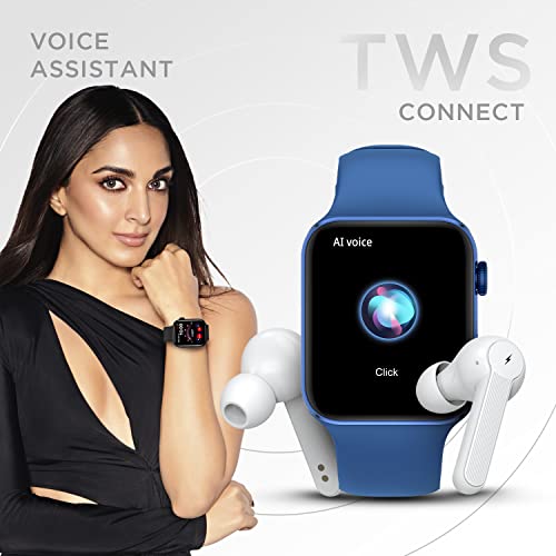 Fire-Boltt Visionary 1.78" AMOLED Bluetooth Calling Smartwatch with 368 * 448 Pixel Resolution, Rotating Crown & 60Hz Refresh Rate 100+ Sports Mode, TWS Connection, Voice Assistance (Blue)