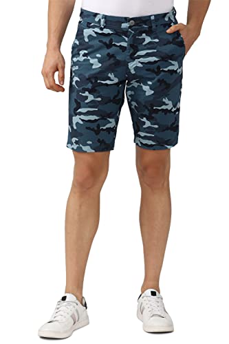 Van Heusen Men's Chino Shorts (VSSRWRGPS06213_Blue_3XL)