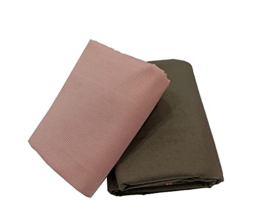 Raymond Trouser-Shirt Fabric Combo Box (Pink Shirt-Brown Pant,Unstitched, All Weather Fabric)