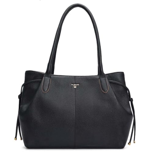 Da Milano Leather Satchel Bag for Women - Black (LB-02104)