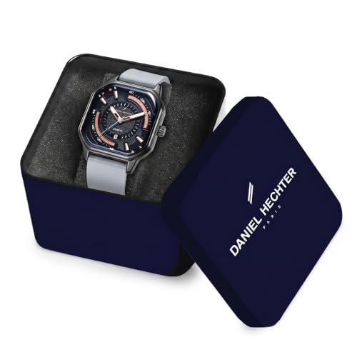 Daniel Hechter Paris Rivoli Collection Modern Analog Watch for Men with Octagon Dial and Silicon Band-DHM1003