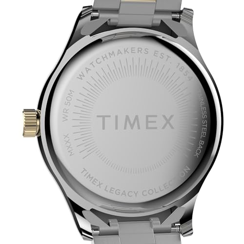 TIMEX Legacy Analog Watch for Women with Mother of Pearl White Round Dial  Multicolor Stainless Steel Bracelet Band Water Resistant Women's Wrist