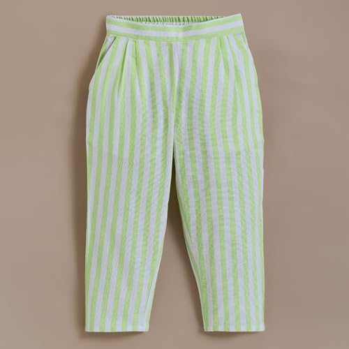 Hoscotch Girls Stripes Grey Sleeveless Pant Set For Ages (2-3 Years)