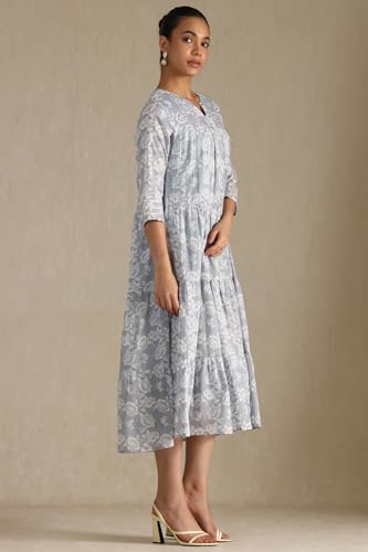 Soch Women's Cotton Below Calf Length Dress (EWS5KU61267_Grey