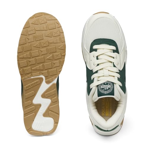 Campus Men's Starship Off WHT/D.GRN Sneakers - 9UK/India 1 Pair