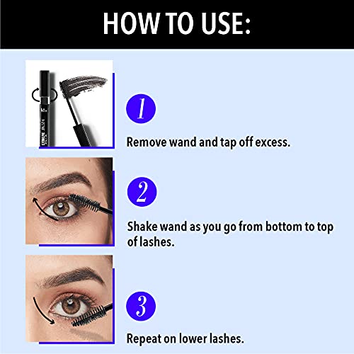 Blue Heaven Extreme Length Mascara Waterproof Black | Quick Dry | No Clumping | Long Lasting Mascara for Women | 9ml